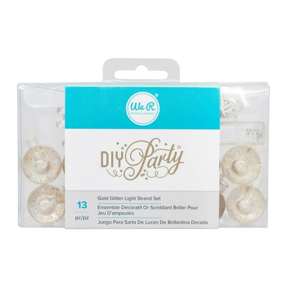 WeR DIY Party Light Strand Gold Glitter