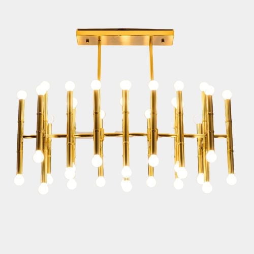 Queen Gold Light Pendant Ceiling Lamp Light Sputnik Modern Linear Chandelier