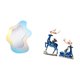 thumbnail image 5 of Espejo De Maquillaje Acrílico Ondulado, Espejo Decorativo Moderno Para Baño, Con Escultura De Reno, Estatua De Alce De Resina, Colección De Figuras De Animales, Pareja De Ciervos, Figuras, 5 of 8