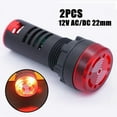 thumbnail image 2 of 12V Indicator Buzzer 22mm AC/DC AD16-22SM Alarm Indicator Light Brand New, 2 of 7