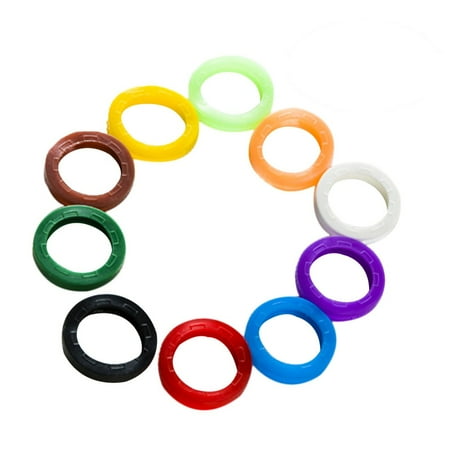 32pcs Bright Colored Silicone Key Caps Sleeve Ring Key Caps Elastic Key ...