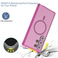 thumbnail image 4 of Designed for Magnetic Samsung Galaxy S25 Ultra Case,[Compatible with MagSafe] [Military Grade Drop Protection] Slim Hybrid Rubber Translucent Matte Shockproof Anti-Fingerprint Phone Case,Rose, 4 of 9