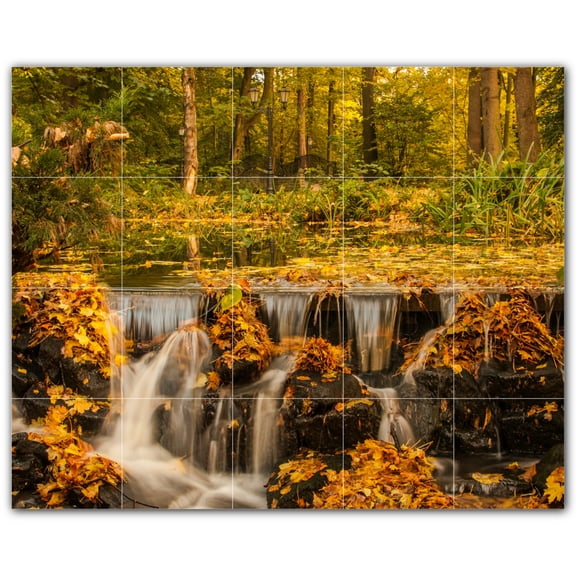 Picture-Tiles.com: Autumn Ceramic Tile Wall Mural WAL500008-54XL. 60"W x 48"H using (20) 12" x 12" Ceramic Tiles-Satin Finish