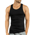 thumbnail image 2 of 3 Pack Men's A-Shirts 100% Cotton Ribbed Underwear Tank Top Solid Casual Menswear S-3XL Regular Big & Tall Workout Breathable Sleeveless Plain Classic, 2 of 3