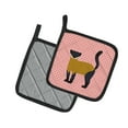 thumbnail image 2 of Caroline's Treasures Yellow-Throated Marten Pink Check Pair of Pot Holders, 2 of 3