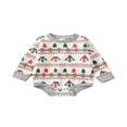thumbnail image 1 of MesaSe Barboteuse de Noël pour Bébé, Imprimé Arbre de Noël, Manches Longues, Col Rond, Combinaison pour Garçons et Filles, 1 of 9