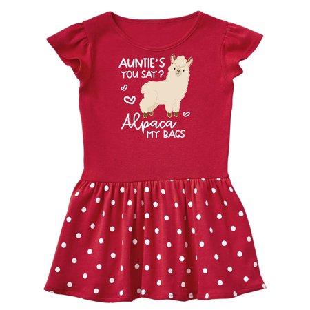 

Inktastic Auntie s You Say Alpaca My Bags Gift Baby Girl Dress