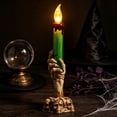 thumbnail image 6 of Halloween Ghost Hand Candle Holders,Halloween Candle Holder with Skeleton Hands,8.27IN Ghost Candle Holder For Halloween Decor,Indoor Decor Green, 6 of 8