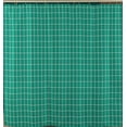 thumbnail image 3 of Extra Long Textured Fabric Shower Curtain 72" Width by 84" Length, Turquoise Checkered Printed Bathroom Curtains, Machine Washable, 3 of 5