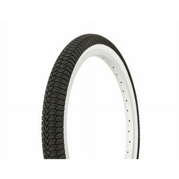 Tire Duro 20" x 1.95" Black/White Side Wall HF-864. Bicycle tire, bike tire, lowrider bike tire, lowrider bicycle tire