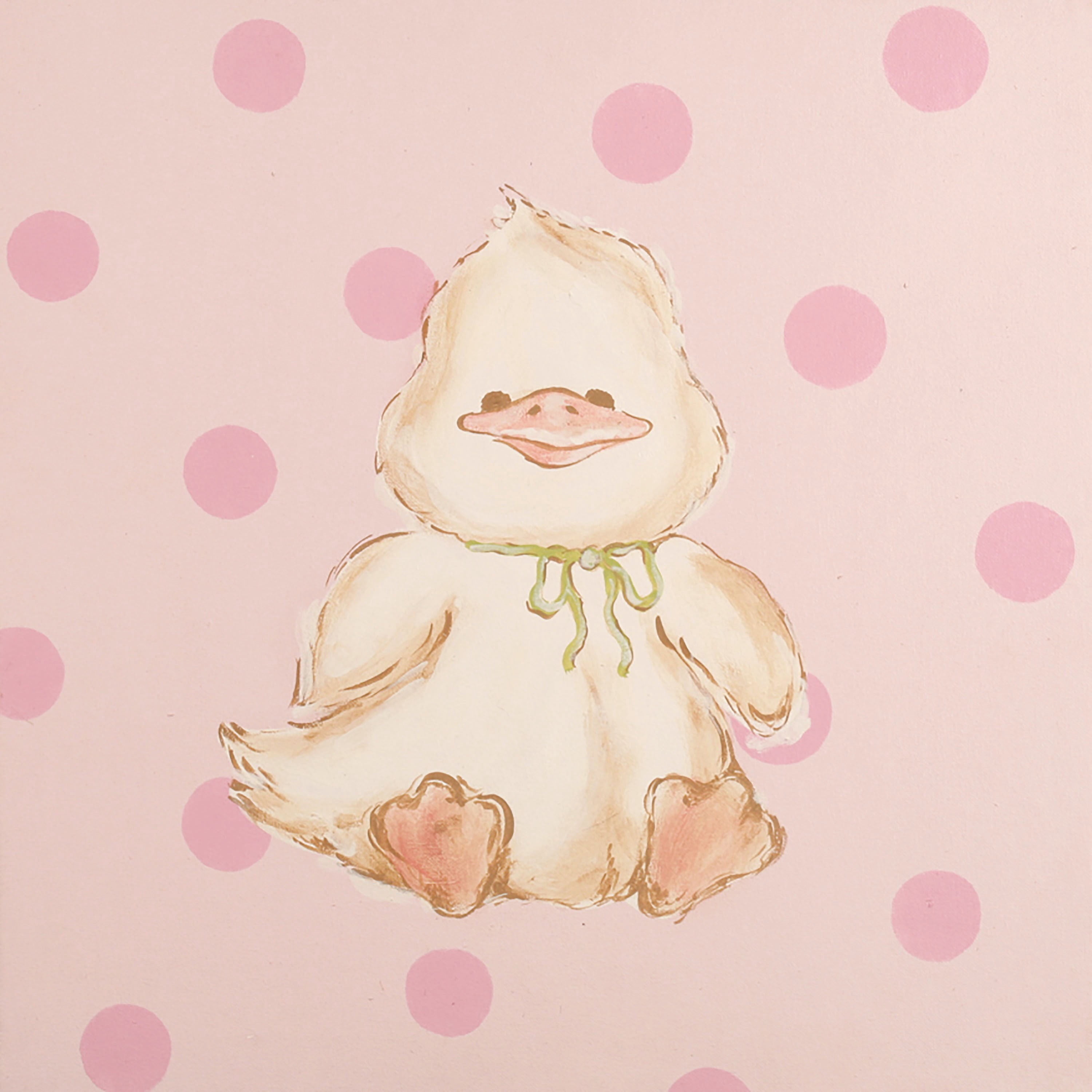 Marmont Hill "Snuggly Duck" by Reesa Qualia Painting Print on Wrapped Canvas