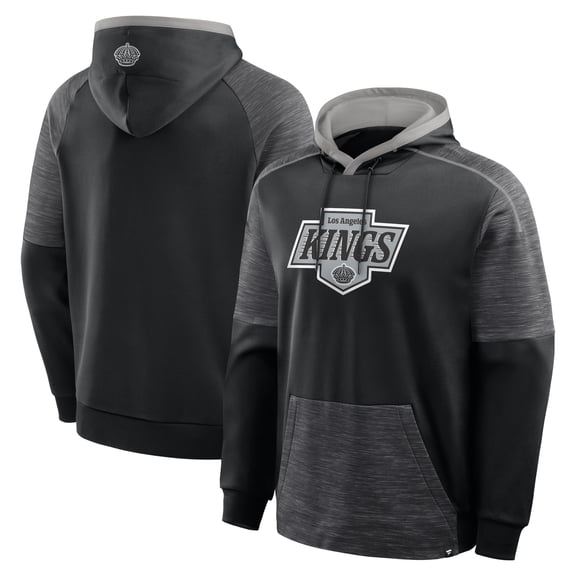 Men's Fanatics Black Los Angeles Kings Goaltender Defender Pullover Hoodie