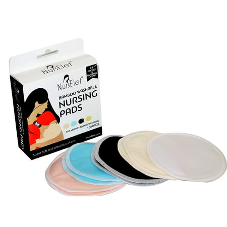 NursElet® Super Soft & Ultra Absorbent Bamboo Washable Nursing Pads - 10 PADS