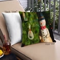 thumbnail image 1 of Ahgly Company Snowman Outdoor Throw Pillow, 18 inch by 18 inch, 1 of 6