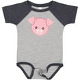 thumbnail image 3 of Inktastic Cute Pig, Little Pig, Pig Head, Pink Pig Boys or Girls Baby Bodysuit, 3 of 5