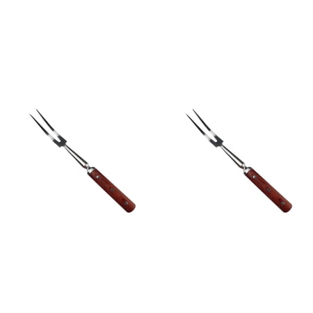 Long Stainless Steel Carving Fork with Wooden Handle Versatile Kitchen Dinner Utensil for Meat and Vegetables Barbecue Fork for Grilling and Serving Heavy Duty Meat Fork for Cooking (2 Pack)