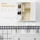 thumbnail image 5 of JWRWEFA Over-the-Sink Bathroom Storage Organizer Cabinet with Mirror Door, Wall Mounted Medicine Cabinet with Shelves for Small Bathroom, White, 5 of 11