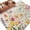 SkyBlue LightGreen Beige, variant on Wildflowers Area Rugs 4'x6', Washable Small Throw Rugs for Office Bathroom, Spring Watercolor Tulip Floral Leaf Grey Plaid Indoor Outdoor Rug Non-Slip Low Pile Carpet Runner Reversible Floor Mats