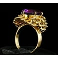 thumbnail image 4 of Bluebelljewels Glamorous Amethyst Cocktail Ring, 14K Yellow Gold Plated Silver Women's Gift, 4 of 5