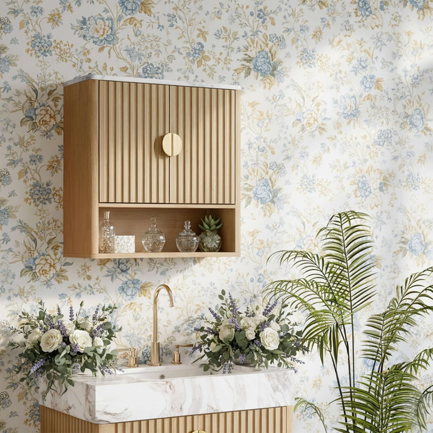 23" Bathroom Wall Cabinets Over The Toilet with Adjustable Shelf,Wall Mounted Storage Cabinet for Laundry Room Kitchen