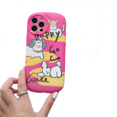 thumbnail image 1 of Phone Case Compatible with iPhone 11, Cute Puppy Dogs Soft TPU Flexible Silicone Case, Full Body Screen Camera Protective Cover, Shockproof, Anti-Scratch, Slim Phone Case, Pink, 1 of 4