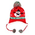 thumbnail image 1 of Gorro de invierno Salvador Niños de punto con Orejeras Navidad Rojo, 1 of 9