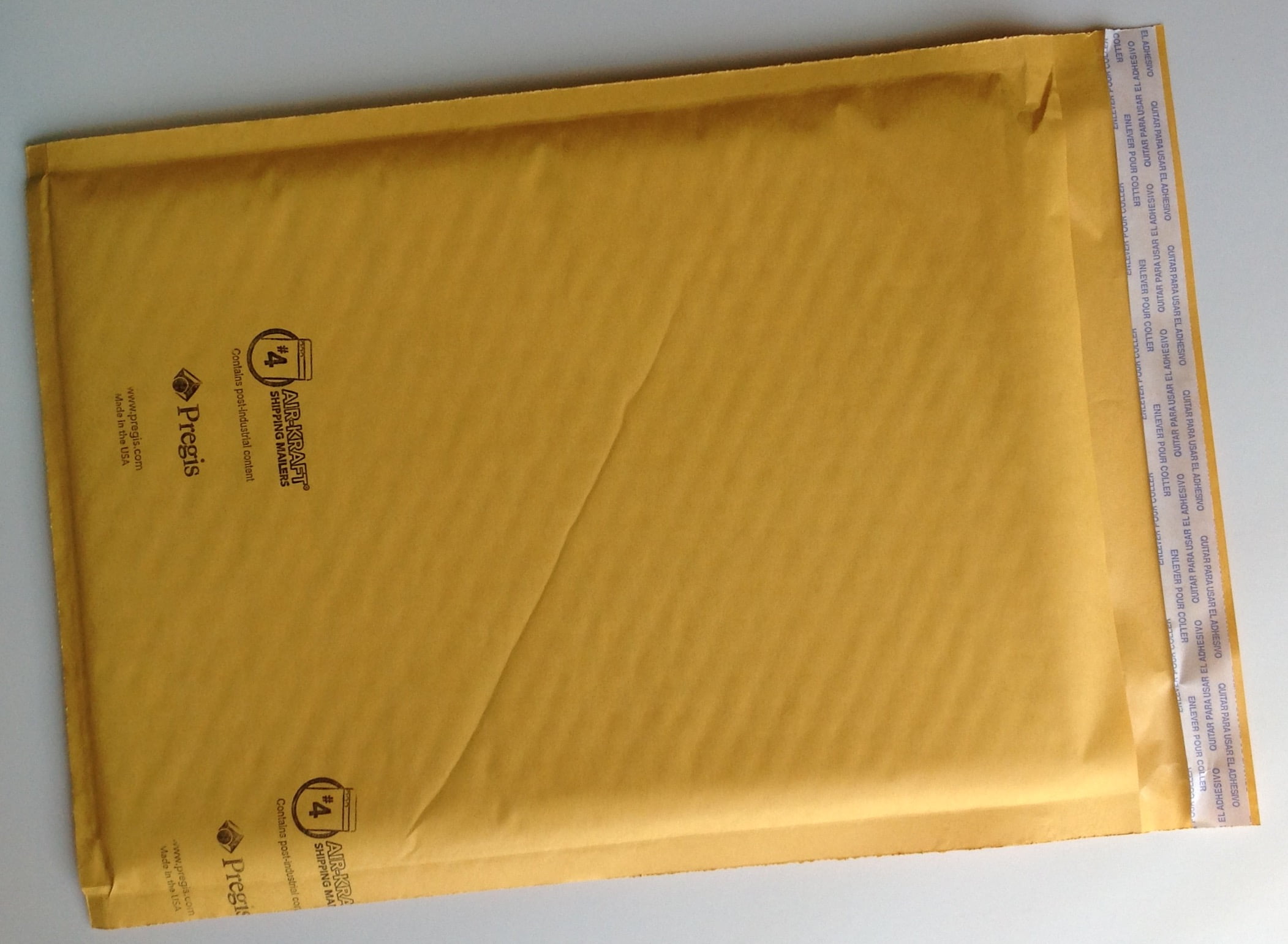 AIRKRAFT AirCushioned / Kraft SelfSeal Bubble Mailers, Size 4 (78134