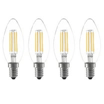 Anyray (4)-LED Bulbs 40Watts Equivalent Soft White B10 B11 Torpedo 120V Chandelier Decorative Candelabra