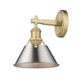 thumbnail image 3 of 3306-BA1 BCB-PW Golden Lighting Orwell - 1 Light Bath Vanity-9.88 Inches Tall and 7.5 Inches Wide-Brushed Champagne Bronze Finish-Pewter Shade Color, 3 of 3