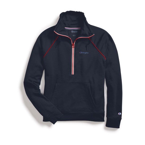Champion Women's Athletics Half Zip Pullover Athletic Navy XL - Walmart.com