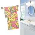 thumbnail image 2 of GZHJMY Cute Sweet Colors Doughnuts Soft Luxury Decorative Set of 3 Towels, 1 Bath Towel+1 Hand Towel+1 Washcloth, Multipurpose for Bathroom, Hotel, Gym, Spa and Beach, 2 of 5