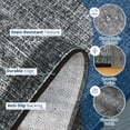thumbnail image 4 of Funslane Modern Geometric Area Rug 5' x 7', Washable Carpet, Ultra Thin Soft Non-Slip Rug for Living Room Bedroom Home Office, Dark Gray, 4 of 8