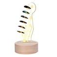 thumbnail image 1 of Support de Rangement pour Médiator de Guitare en Acrylique 3D avec Base en Bois et Éclairage LED Chaud, 1 of 6