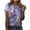 Purple womens tops summer, variant on USSUMA Summer Tops For Women Fashion Shirts Women's Summer Round-Neck Short Sleeve Plus Tunics Print Casual T-shirt Blouse Ladies Tops Trendy