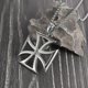 thumbnail image 2 of Collar con colgante de cruz Yashi para hombre y mujer espiritual paladín cruzado vintage Plata 37065, 2 of 5