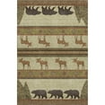 thumbnail image 2 of Addison Rugs Mayfield Washable Lodge Bear/moose Cutouts Brown Rectangle Rug, 10' x 14', 2 of 6