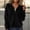 Black women plus size cardigan a1, variant on Womens Fall Winter Plus Size Hooded Zip Knitted Sweater Cardigan Solid Loose Casual Pullover Tops, White S