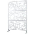 thumbnail image 4 of Outdoor & Indoor Privacy Screen Metal Privacy Screen 76" H×48" W, Freestanding Decorative Privacy Screen for Deck Balcony Patio, Privacy Fence Panels for Outside Lawn Garden, 4 of 5