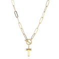thumbnail image 1 of OUTAD Capital Letter Initial Necklace Hip-Hop Gold Alphabet Pendant Necklaces Chain, 1 of 8