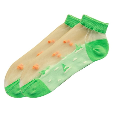 

Cuteam Summer Women Marine Series Ultra Thin Transparent Low Cut Short Ankle Socks