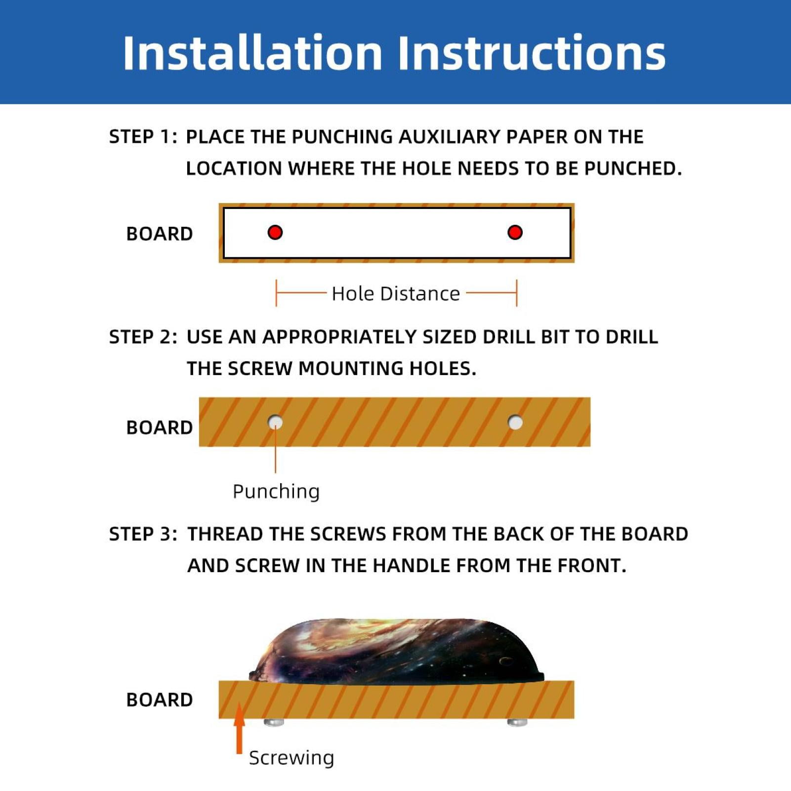 PhooArto 6 Pcs Cup Drawer Pulls, Solar System Galaxy Universe Shell Shape Handles Cabinet Knobs for Dresser Cupboard Closet Wardrobe with Screws