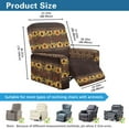 thumbnail image 6 of SCRAWLGOD Recliner Chair Covers Stretch Reclining Cover for Recliner Chair Washable 1 Seat Chair Covers for Reclining Chairs with Elastic Band for Dogs Pets, Sunflower Butterfly Leopard Print Brown, 6 of 7