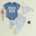 thumbnail image 2 of CAUYDY 0 3 6 9 Months 1T 2T Baby Boy Bodysuit Set Infant Boys Short Sleeved Romper Newborn Fall Winter Clothing Toddler Outfit Sizes 0-3 Months,Blue, 2 of 9