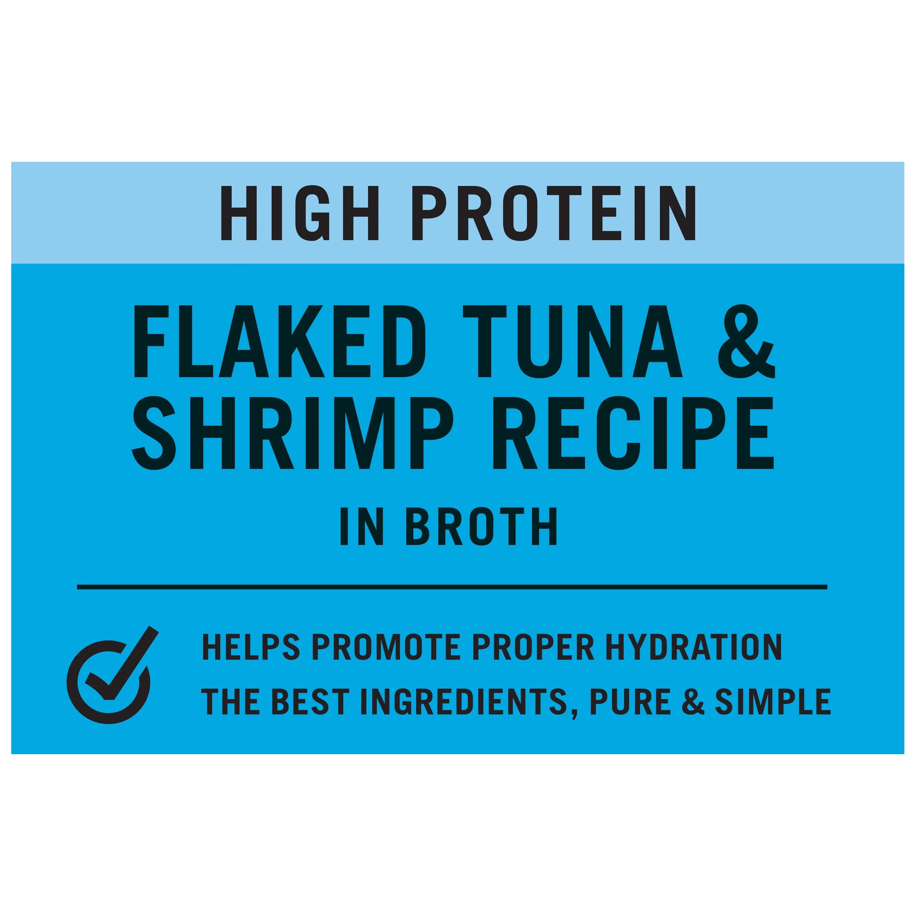 (4 pack) Pure Balance Classic Starters Flaked Tuna & Shrimp Recipe in Broth, 1.4 oz