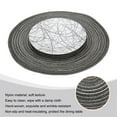 thumbnail image 4 of Uxcell 4pcs Round Braided Placemats 15" Non-Slip Round Table Mats for Dining Tables Washable Heat Insulation Woven Placemats, Black Grey, 4 of 7