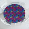 thumbnail image 3 of Ambesonne Floral Fitted Round Tablecloth, Vintage Bouquet Art, 40"- 44" Diameter, Multicolor, 3 of 5