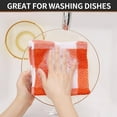 thumbnail image 4 of decorUhome 6-pack 100% Cotton Waffle Weave Kitchen Dish Cloth, 12x12 Inches, Super Soft and Absorbent Dish Towels, White & Orange, 4 of 8