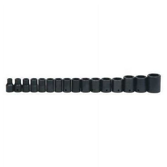 Williams MS-4-16RC 16-Piece 1/2-Inch Drive Metric Shallow 6 Point Impact Socket Set