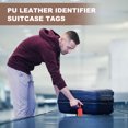 thumbnail image 5 of Uxcell Luggage Tags, PU Leather Travel Luggage Tags Identifier Suitcase Labels for Baggage Privacy Protection Accessories Ships Red, 5 of 7