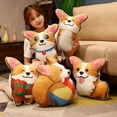 thumbnail image 2 of Lindo juguete de peluche Corgi suave 40 cm nuevo apaciguar almohada para dormir muñeca Animal relleno regalos de cumpleaños para novia, 2 of 5